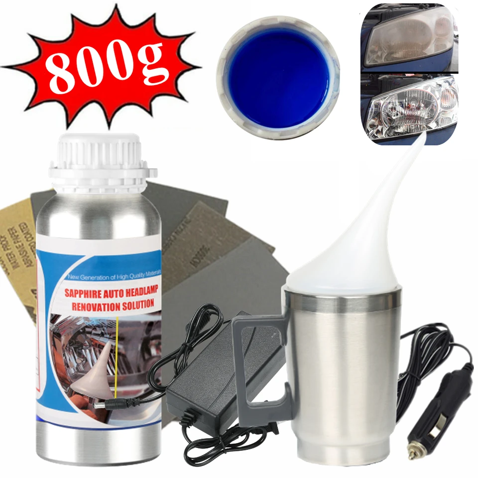 Kit De Polissage De Phares De Voiture, 800ml, Polymère Liquide,  Restauration De Phares - Matériaux De Polissage Et De Meulage Ensemble -  AliExpress