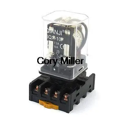 

Пластиковый корпус DC 12V Катушка электромагнитное реле 8 Соединение DPDT 2 NO 2 NC