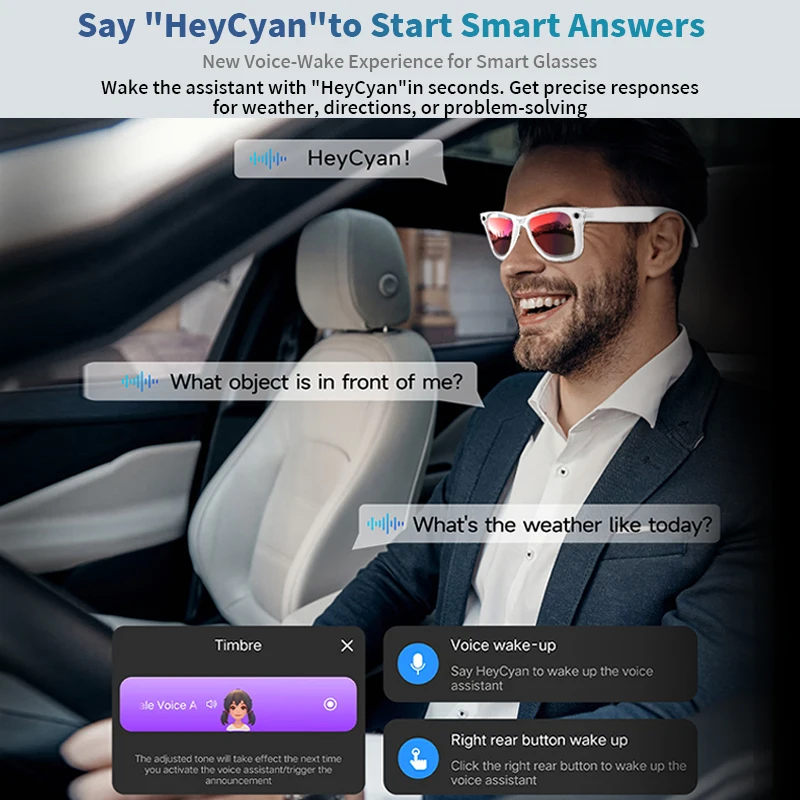 New 800W Camera AI Glasses Men Color-Changing Smart Translation Glasses Photo Video Recording Waterproof Call Smart Sunglasses