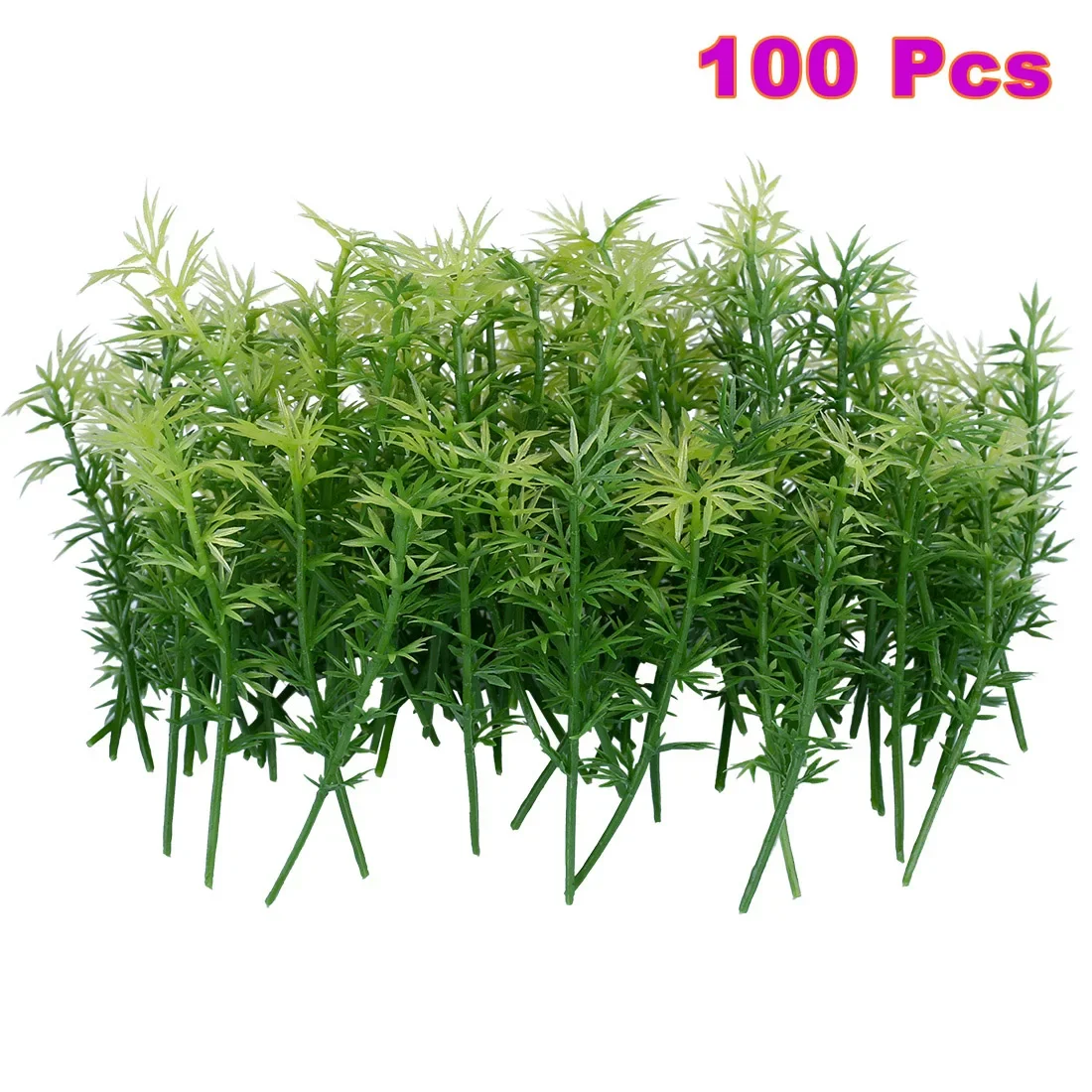 

100Pcs 8CM Plastic Model Bamboo For DIY Train Architecture Sand Table Miniatures Landscape Decor