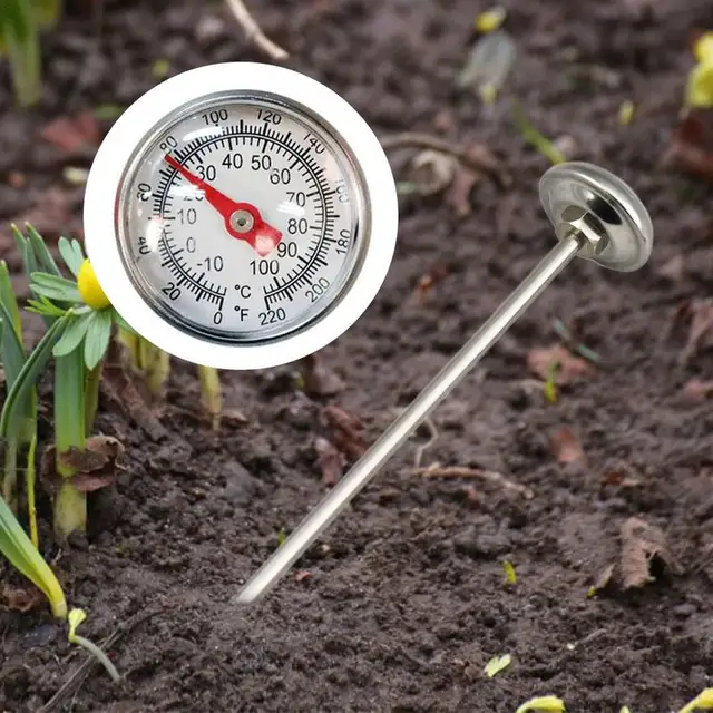 Talajhőmérséklet -Hőmérő Szárát Olvasó Tárcsás Dial Display Gyors Érzékelő Precíziós Komposzt Hőmérője A Cserepes Ültetési Kertészethez - Image 4
