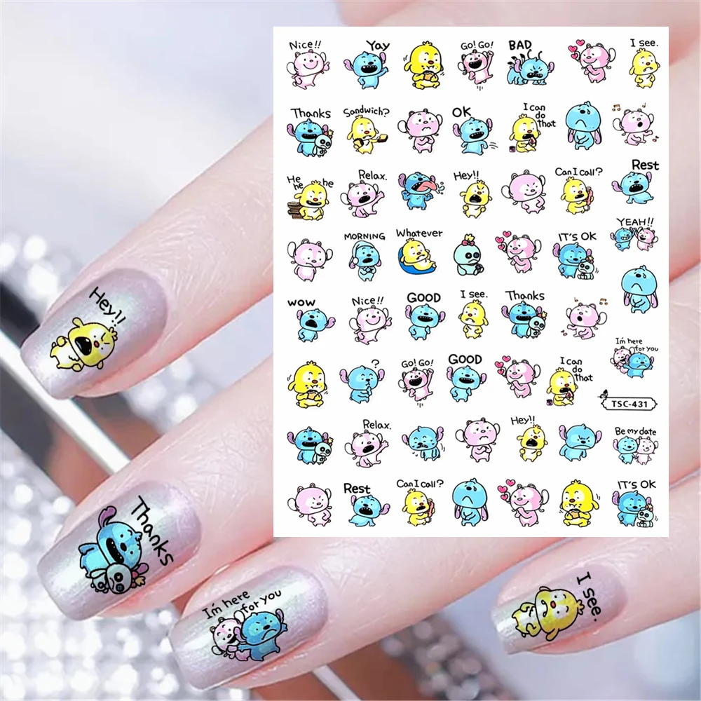 

TSC-431 TSC-441 TSC-444 Cartoon Comics Game Characters DIY 3D Back glue Nail sticker Nail decoration Nail art Nail ornament