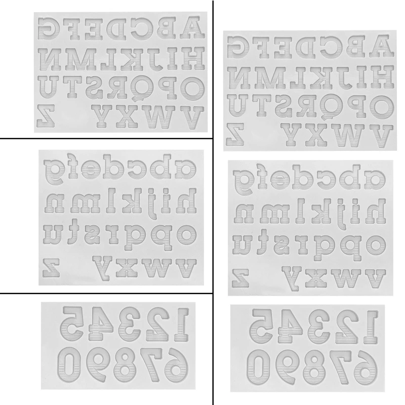 

26 English Letters Numbers Keychain Epoxy Resin Mold Handmade Hanging Pendants Silicone Mould DIY Crafts Mould