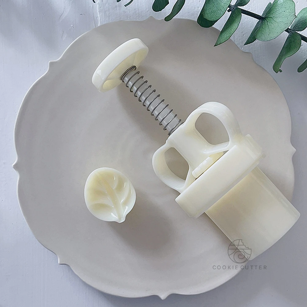 월병 과자 잎 모양의 3D 월병 금형 20g/50g, 손 압력 퐁당 과자 DIY 베이킹 도구 장식 도구