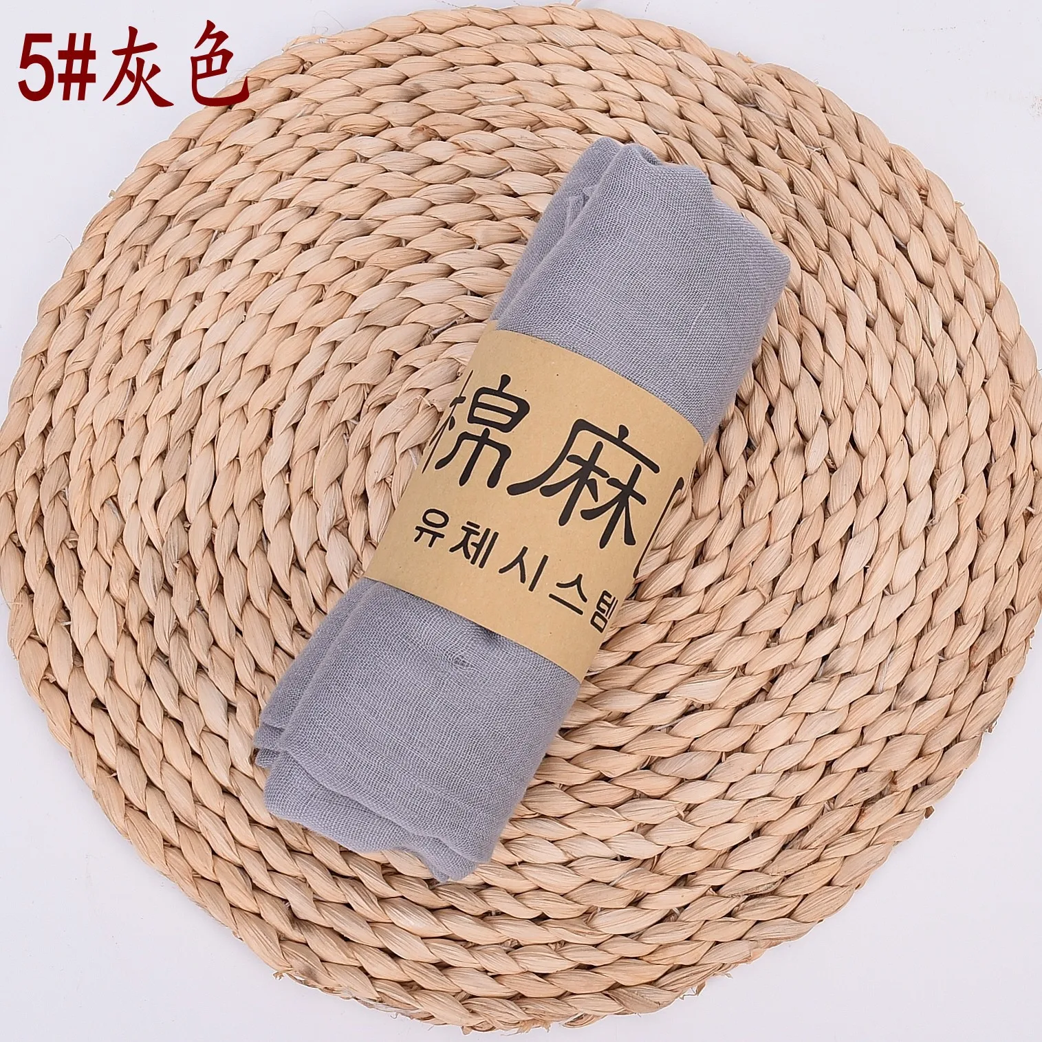 New Women 90x180CM Cotton Linen Scarf Shawl Hijab Long Headscarf Scarves Solid Color Soft Female Foulard Beach Stoles Scarf - 6
