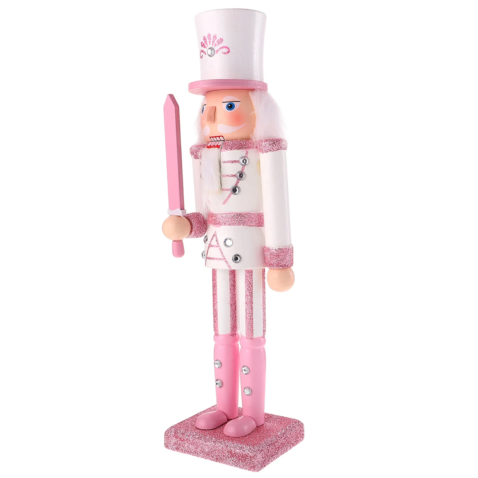 

Christmas Nutcracker Traditional Wooden Pink Nutcracker Ornament Holiday Nutcracker Soldier Figure Christmas Advent Nutcrackers