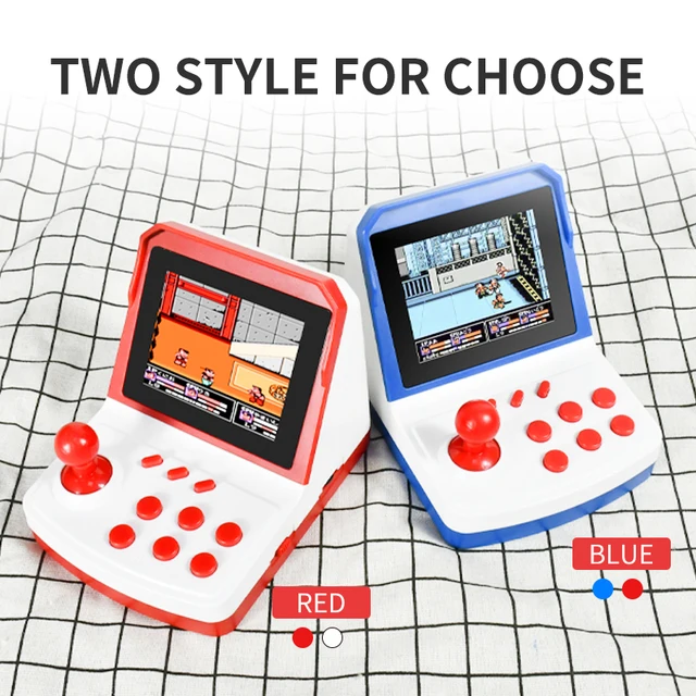 Mini Arcade Video Game Console De presente infantil Brinquedos 8 bits  Handheld Game Console Suporte TV Built-in 360 Retro Games (com duas alças)