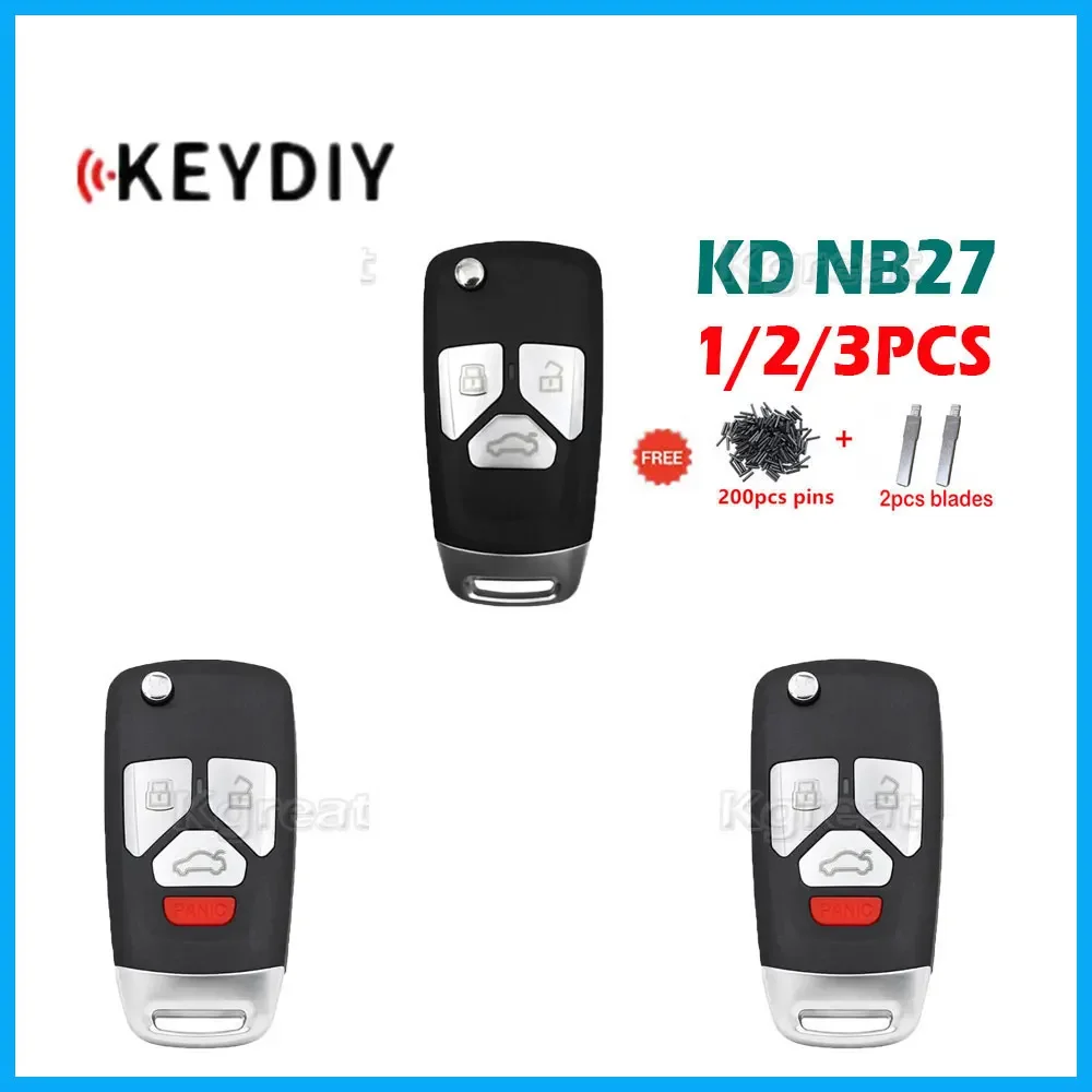 

1/2/3pcs KEYDIY KD NB27 Universial Multifunction Remote Key 3 Buttons for KD900/KD-X2/KD MAX/KD MINI KD NB Series Car Remote Key