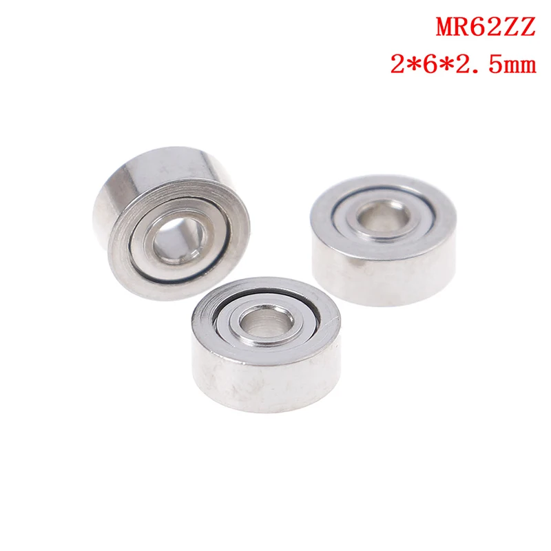 

10 шт. MR62ZZ (2x6x2,5 мм) металлозащитные прецизионные шарикоподшипники, мини-подшипники