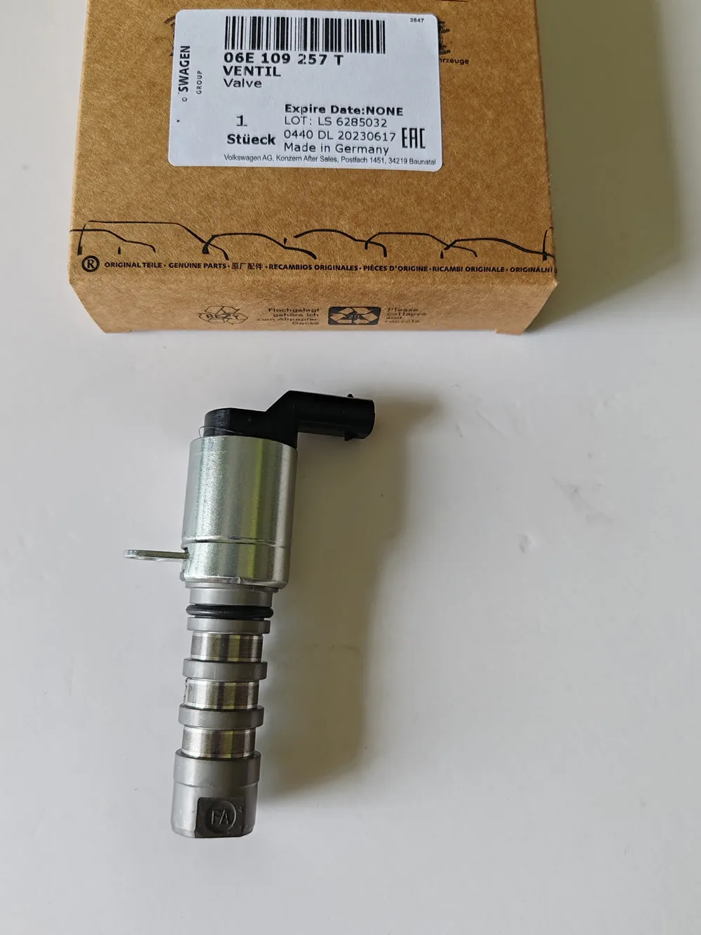 엔진 가변 밸브 타이밍 VVT 솔레노이드, 아우디 A6 A7 3.0L V6 2012-2018, 2 년 보증, 06E109257T, 신제품
