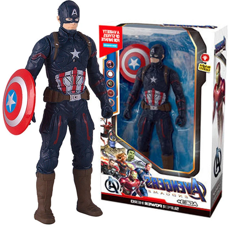 Marvel Spider Man Model Kit Hulk Iron Man Anime Toys PVC Activity Splices Luminous Doll Series Boy Children Birthday Gift