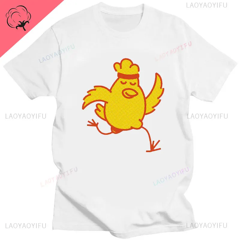ME SUDA LA POLLA Cute Chicken Cartoon Print Tshirt Men Women Casual Cotton Unisex Sports Top T Shirt Streetwear Creativity Shirt