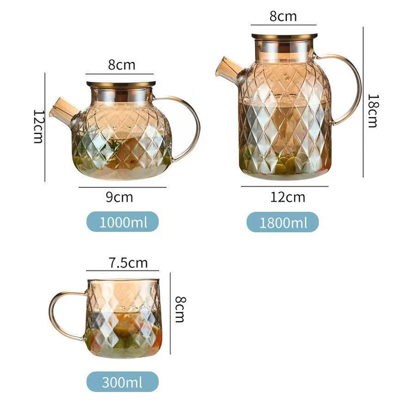 Description Picture 4 of itemLight Luxury Glass Flower Teapot Teaware Puer Tea Teapots to Boil Water Yixing Clay Kettle Kettle With Filter Ceramic Pot Set