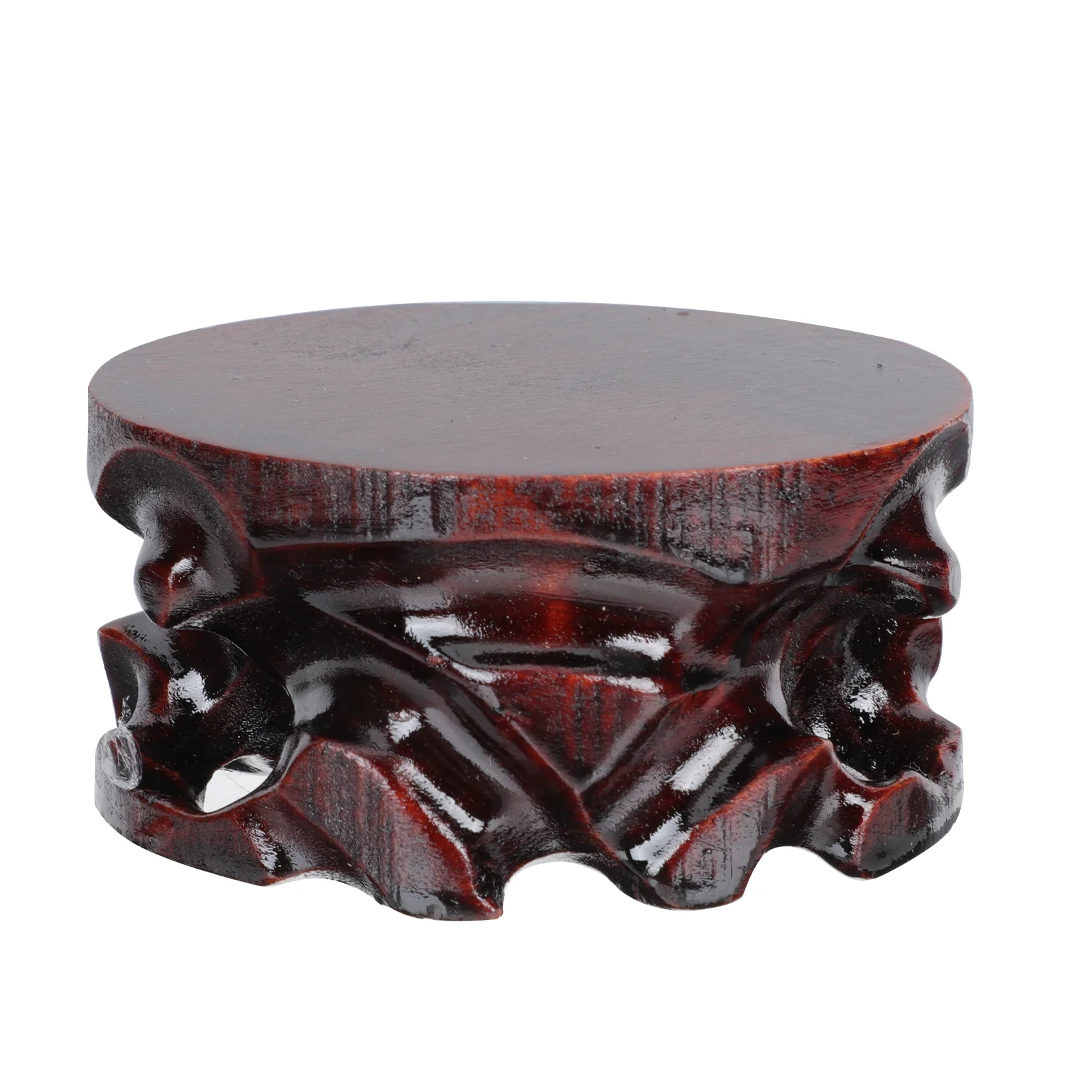 

Wooden Storage Base Decorative Flowerpot Base Teapot Holder Pedestal Yard Garden Decor