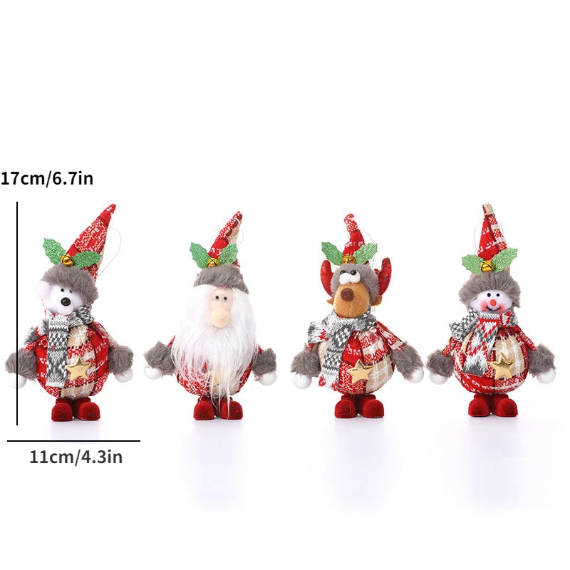 Christmas Dolls Santa Claus Snowman Deer Toys Xmas Figurines Home Decoration Christmas Gift Kids Ornament Christmas Decorations