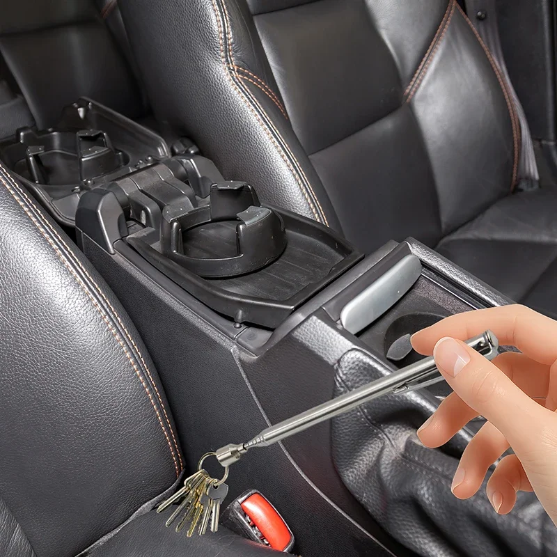 Household Portable Magnetic Telescopic Pickup 1.5-pound Silver Iron suction rod Extension Rod Car/Bicycle Repair Assistant Tool