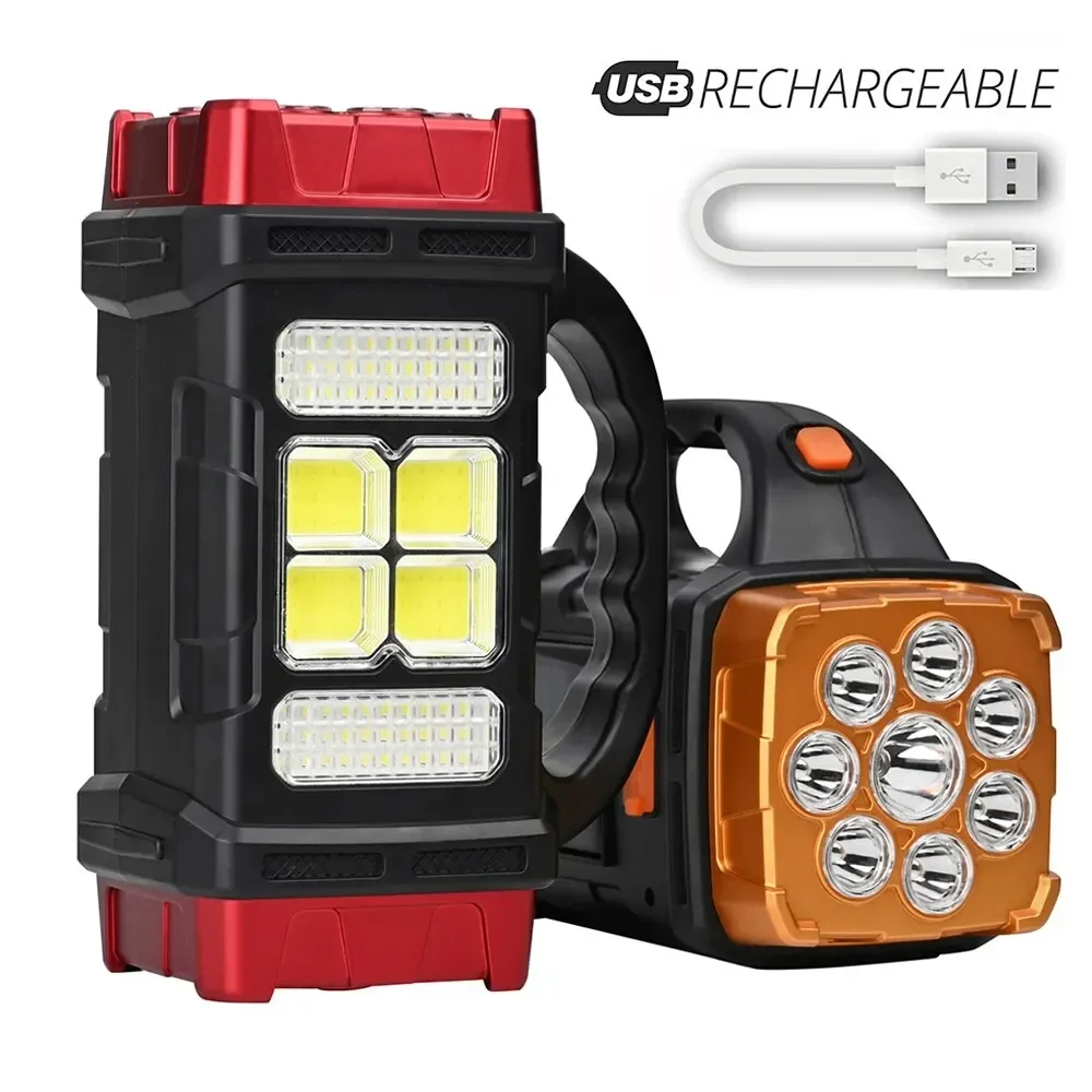 Solar Rechargeable High-Power LED Waterproof Camping Torch