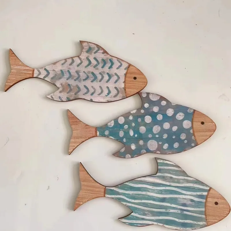 Wooden Tropical Fish Wall Hanging, Tropical Fish School Seaside Wall Decor, Outdoor Lake House Beach Decoration - Image 3