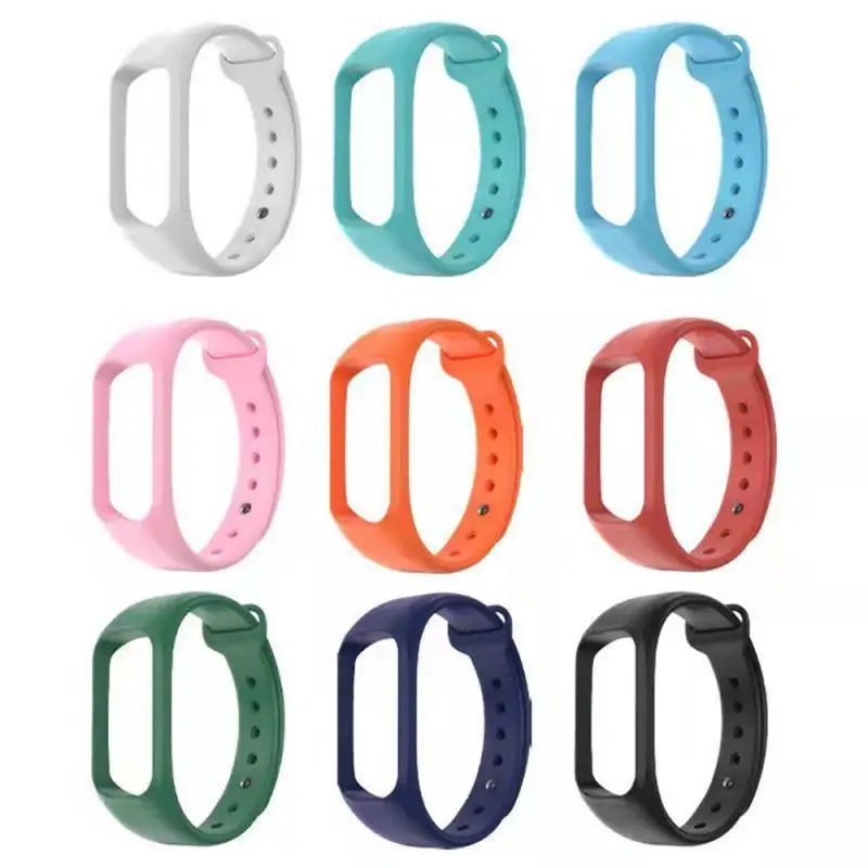 

Ремешок силиконовый для Mi Band 7 6 5 4 3, сменный Браслет для смарт-часов MiBand 3 4 5 6 7