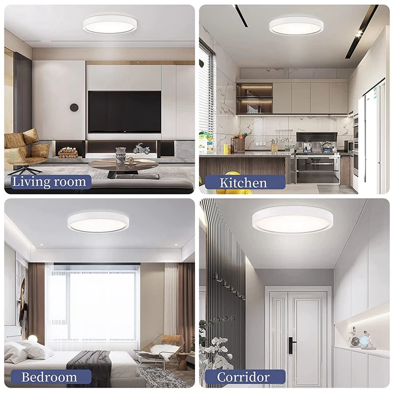 LED Ceiling Light Flat Round Ceiling Light 16 W,LED Ceiling Lighting For Bathroom Bedroom Living Room Kitchen Bathroom