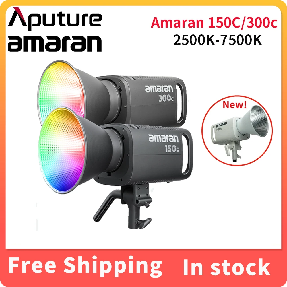 

Aputure amaran 300C 150C Bowens Mount 2500K-7500K Full Color RGBWW LED Video Photography Light Bluetooth App Control