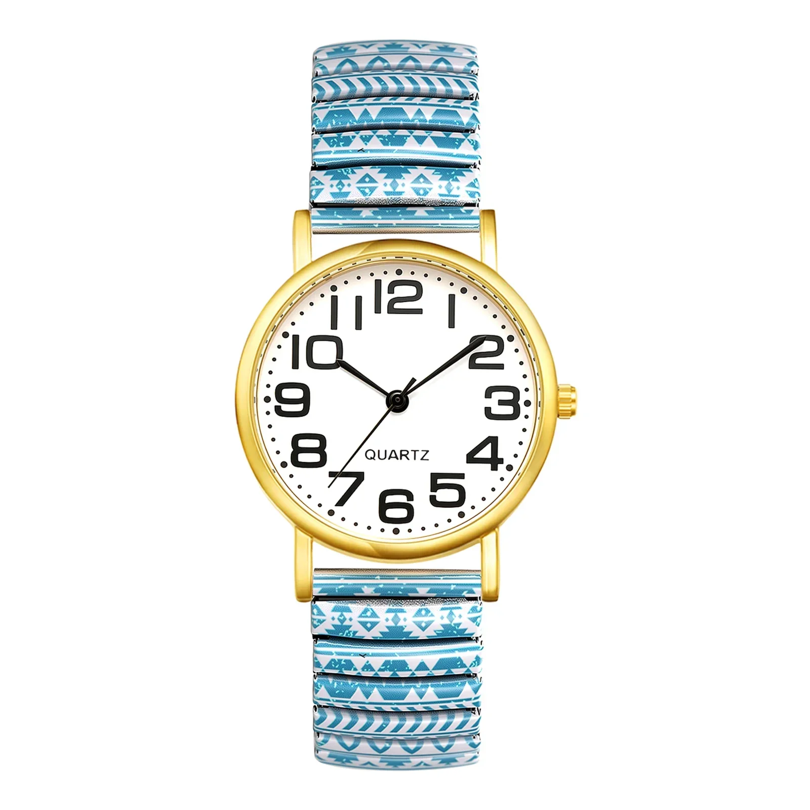 Women's Bohemian Easy-Read Quartz Watch with Stretch Band