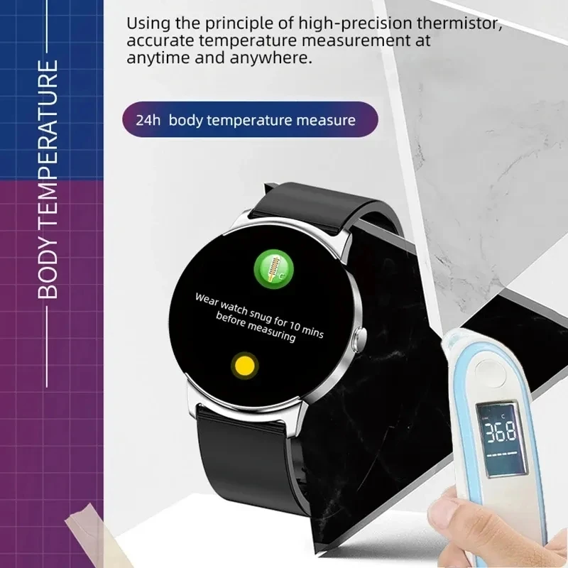 Waterproof watch with temperature gauge sale