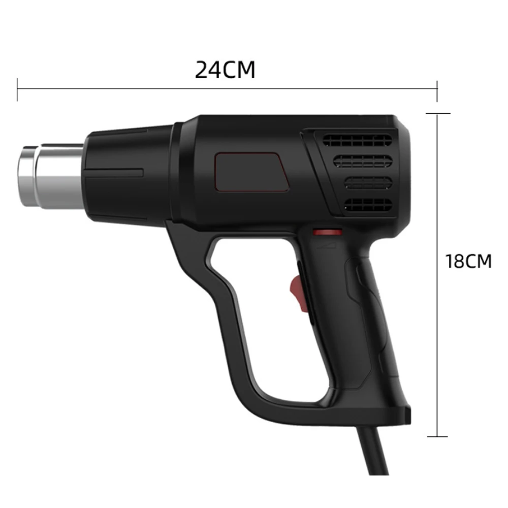 220V Heat Gun Adjustable Temperature 60-600 ℃ 4 Nozzles for DIY Stripping Paint Shrinking hot air gun heat gun