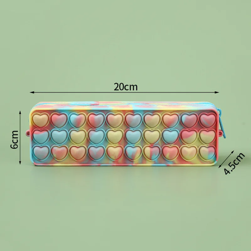 Fournitures Scolaires Trousse Scolaire 2 En 1 En Silicone Souple - Pochette à Crayons Rétractable Avec 2 Stylos - Rose - Grande Capacité Trousse Silicone 2 En 1