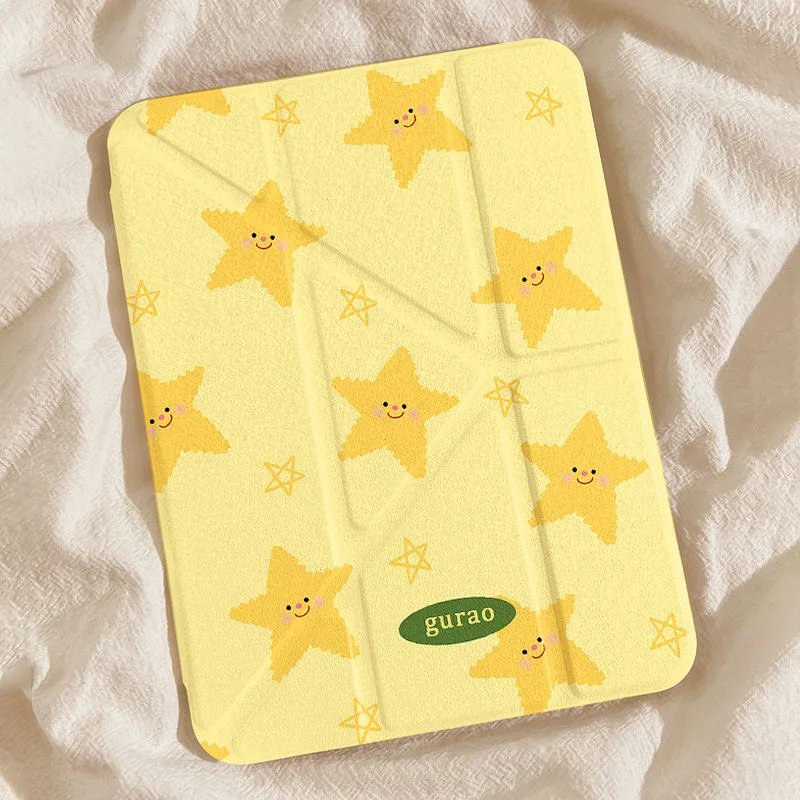 Stylish Tablet Case with Pencil Holder - Cute Design