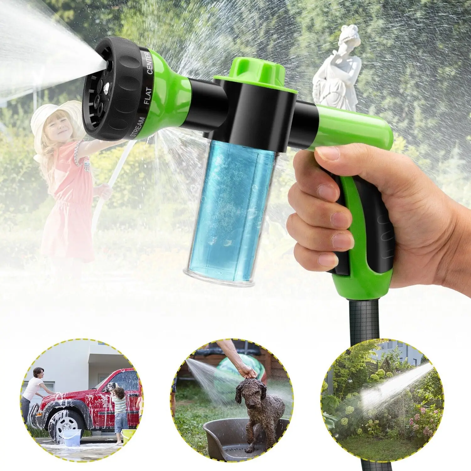 Pet Dog Shower Sprayer Pets Wash Cleaning Bath Water Foam Soap Sprayer