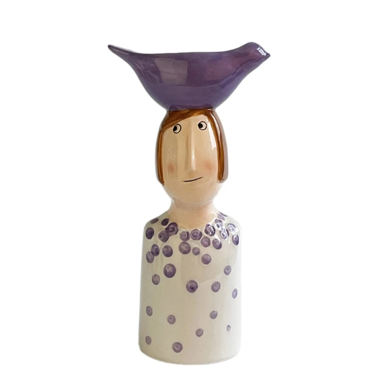 

652F Цветочный горшок с птичьим лицом, сочный кашпо для цветочной композиции в помещении и на открытом воздухе