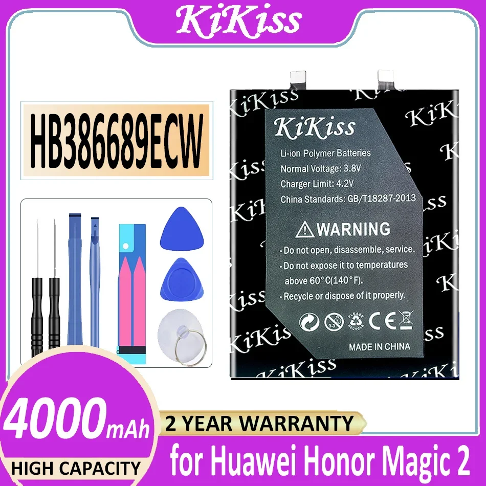 

KiKiss Battery HB386689ECW 4000mAh for Huawei Honor Magic 2 Magic2 TNY-AL00 TL100 Bateria