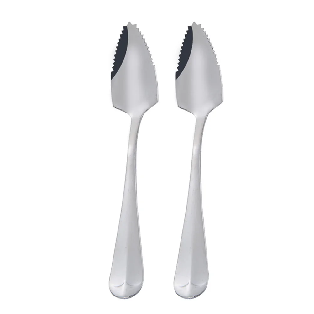 

2 Pcs Old Fashioned Cocktail Kit Fruit Spoon with Serrated Edge Meatball Banquet