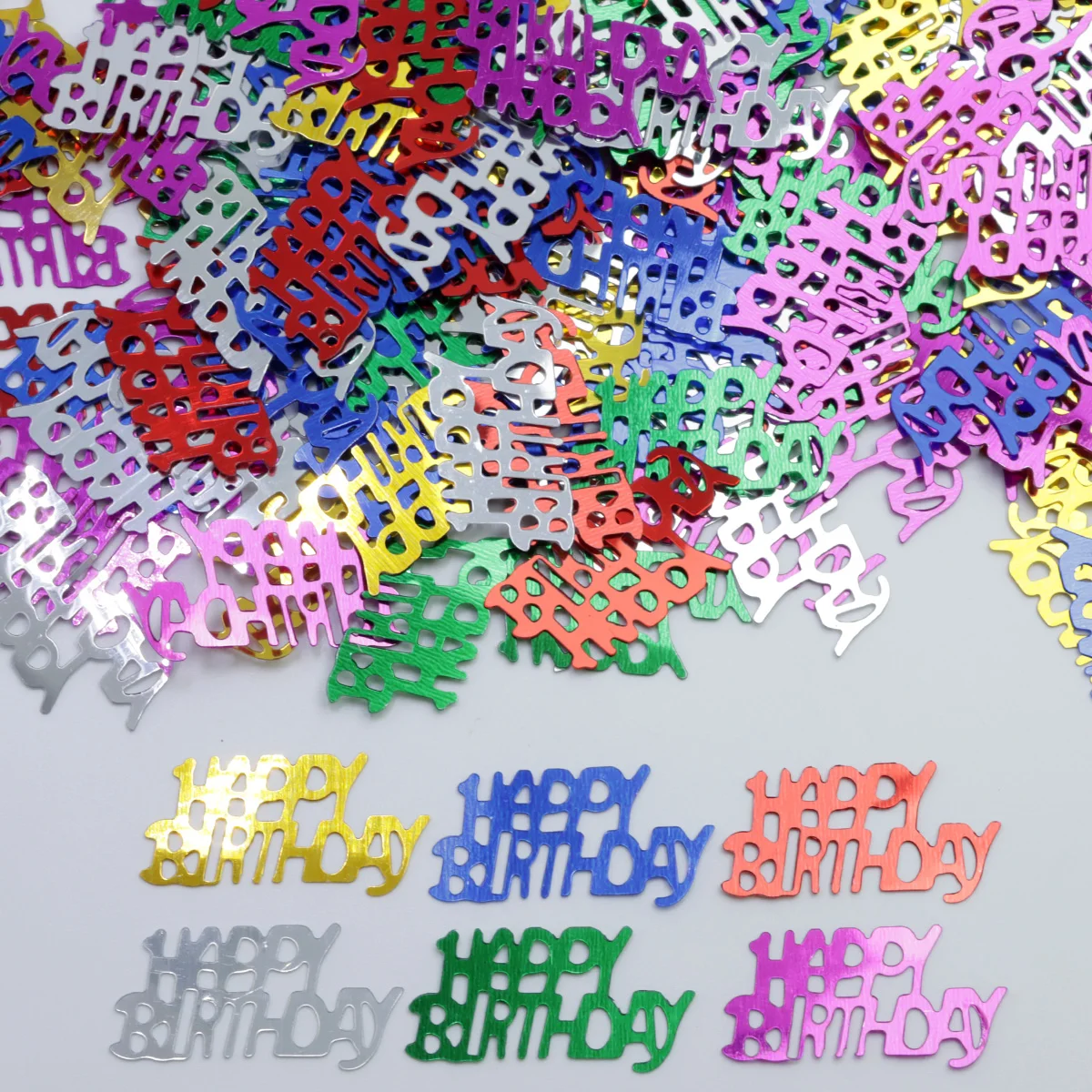 15g Happy Birthday Confetti Metallic Foil Table Decor Happy Birthday Words Letter Confetti for Party Decoration party decorations paper confetti
