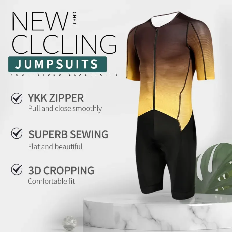 Cheji Men's Riding Tights Jumpsuit Cycling Clothing Quick Drying High Quality Jersey Summer Cycling Pants Equipment Sports New cycling tights