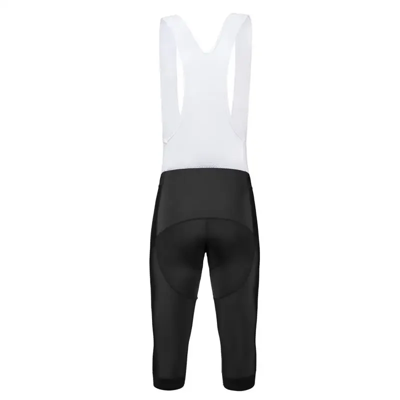 Black Men's Cycling Bib Shorts Summer 19D Gel Pad MTB Bicycle Pants 3/4 Trousers Shorts Outdoor Large MTB Bike Pants Quick Dry