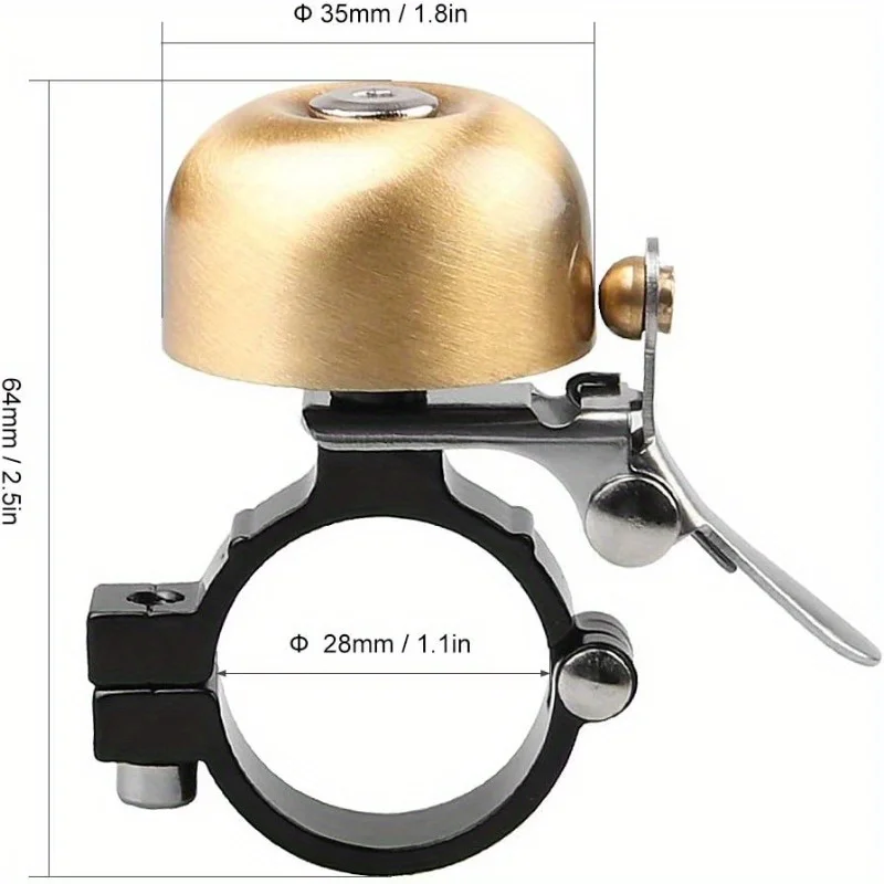 Retro Full-Metal Bike Bell for Adults And Kids 80DB Bicycle Bell Clear Sound Cycling Accessory