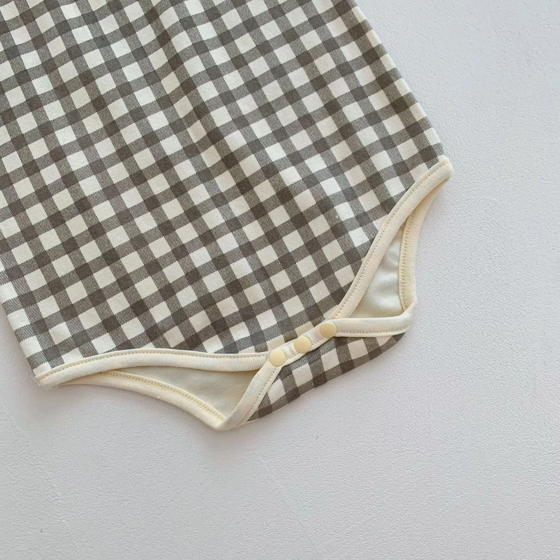 Ircomll 2-teiliger Sommer-Strampler für Babys, Jungen und Mädchen, ärmellos, mit Knöpfen, lässiger Overall für Neugeborene, Einteiler, Krabbelanzug – Detail 15