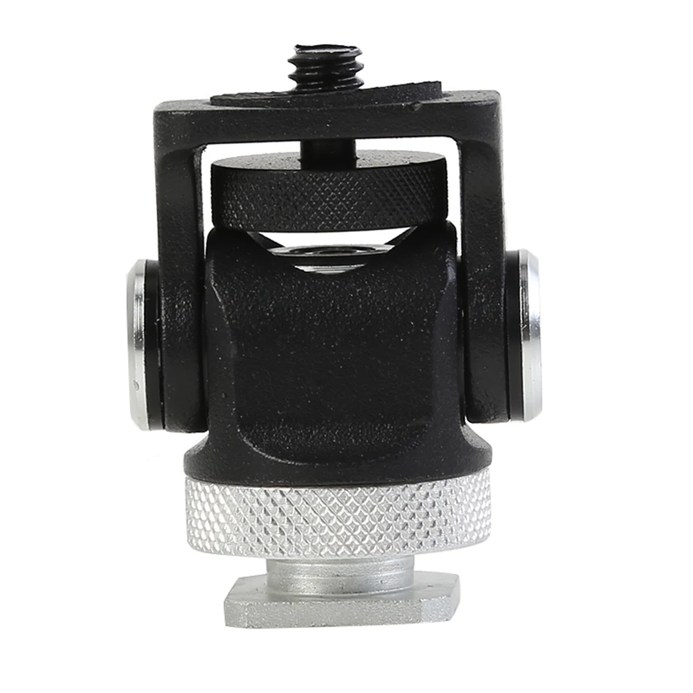 Fill Light Holder Mini Hot Shoe Stand Vlogger 180 Degree Rotated Monitor Bracket Photography Light Mount Flash Holder DSLR Camera Accessories