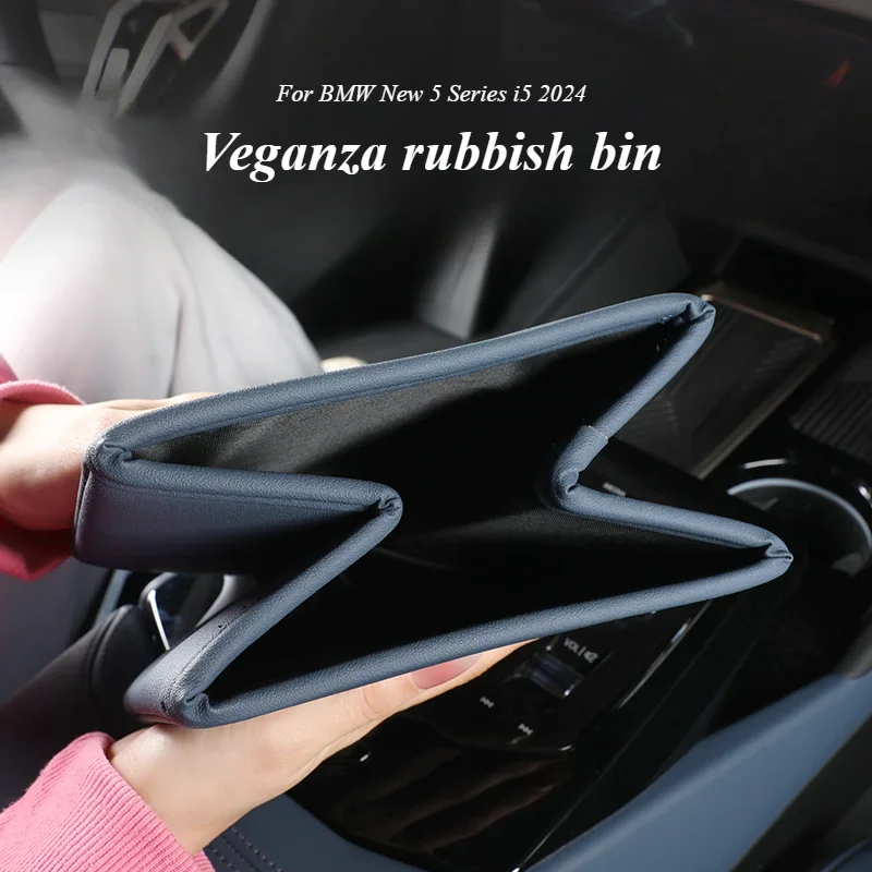 Car Trash Can Folding Portable Multifunctional Seat Back Hanging Storage Bag Waterproof Car Storage Bag For BMW New 5 Series i5