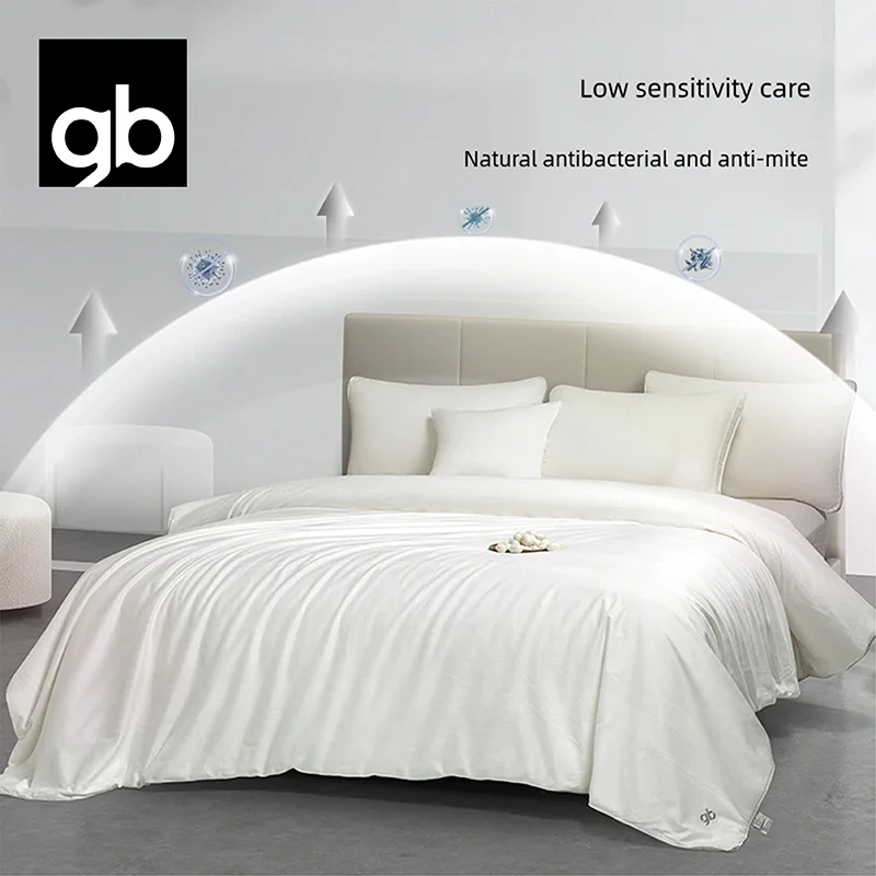 gb child's pure cotton mulberry silk quilt with double cocoons is gentle, smooth, breathable, skin friendly
