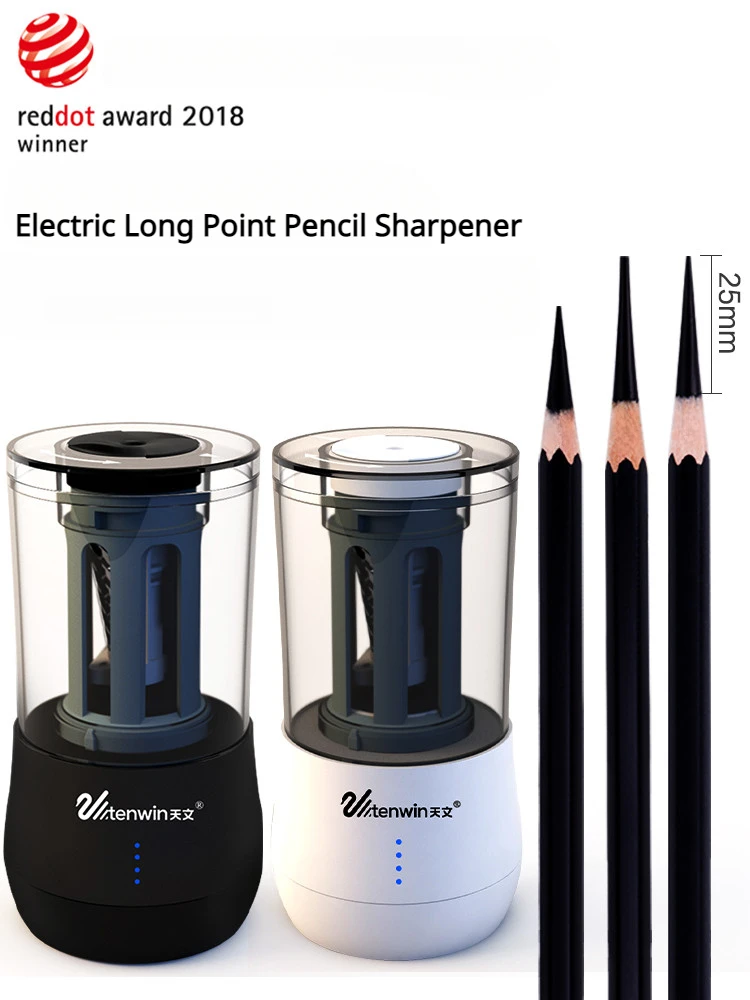 AFMAT Long Point Pencil Sharpener Artist Electric Pencil Sharpener Charcoal Pencil Sharpener Art Pencil Sharpener for 6-96mm Large Pencils Rechargeabl