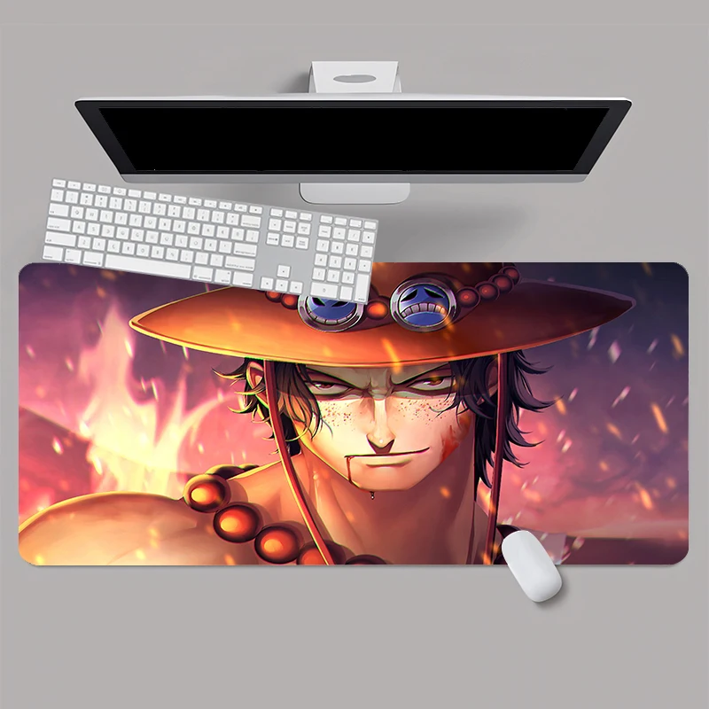 Alfombrilla de ratón para videojuegos de una pieza, alfombrilla para teclado y ratón de Anime, velocidad XXL, goma de 900x400x2mm, alfombrilla para ratón grande de dibujos animados para ordenador y PC