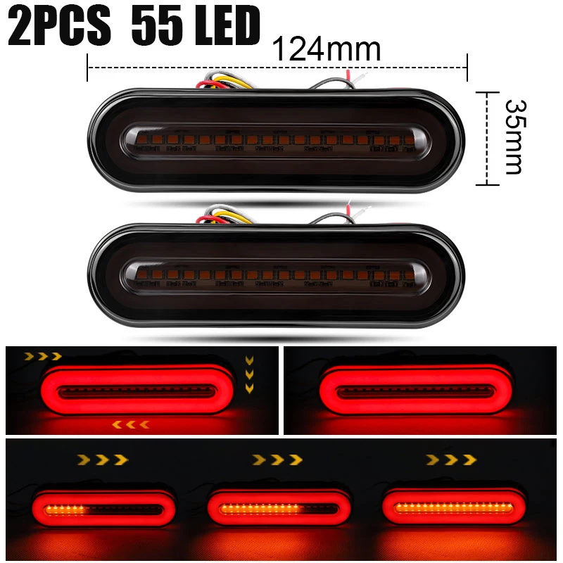 2pcs 55 LED
