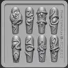 1Pc Snake Rose Skeleton Vintage Bow Flower Window 3D Acrylic Mold Nail Art Decorations  DIY Silicone Nail Templates Nail Mold 1