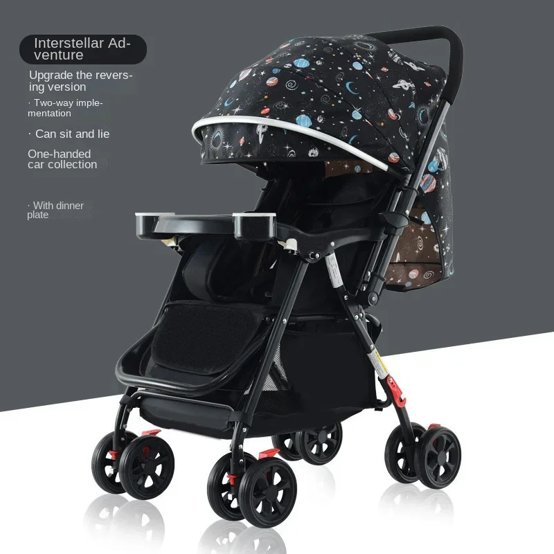 

Baby Stroller High Landscape Lightweight Foldable Travel Stroller Newborn Baby Two-way Swivel Seat Four Wheel Baby Stroller