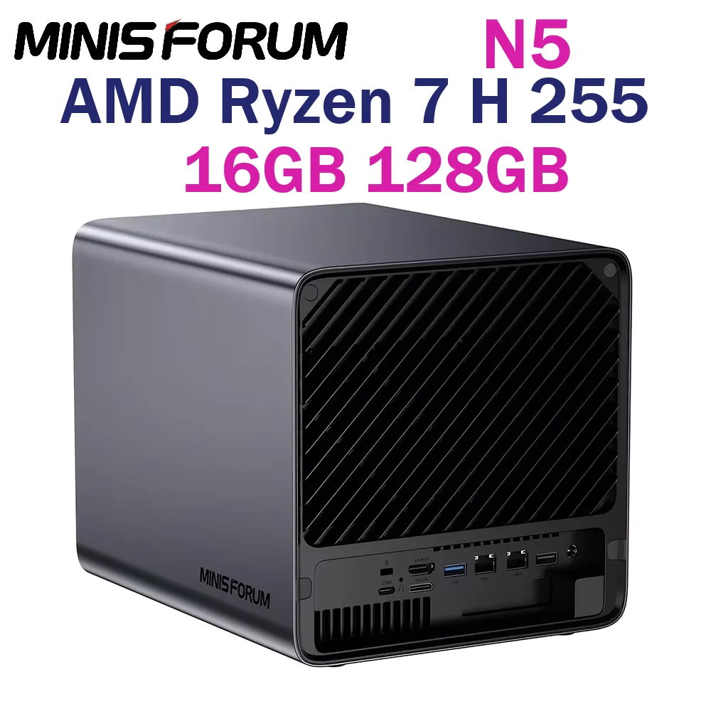 Minisforum N5 Pro NAS ミニPC Minisforum N5 Pro AI NAS｜AMD Ryzen™ AI 9 HX PRO 370