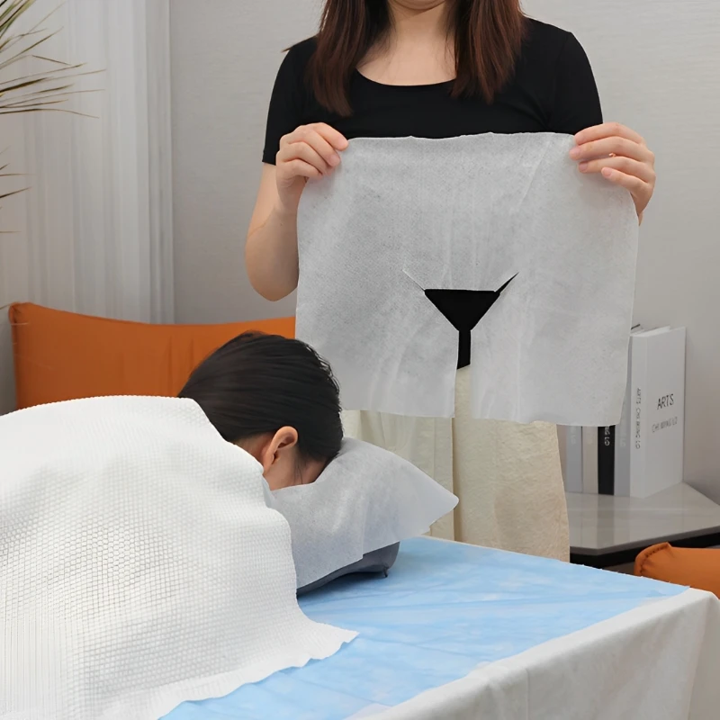 500/100pcs Disposable Cradle Headrest Massage Pillow Paper Soft Non-Woven Face Covers For Spa Salon Beauty Supplies_voghion.com