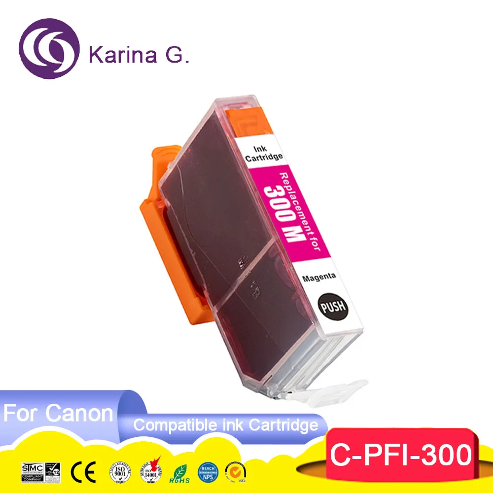 PFI 300 PFI300 PFI-300 Premium Color Compatible Inkjet Ink Cartridge for imageP